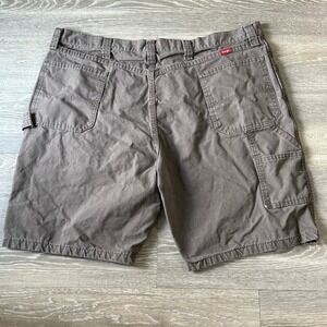 Wrangler Canvas‎ Carpenter Shorts Brown Mens Size 42 Workwear Utility Skater Y2K